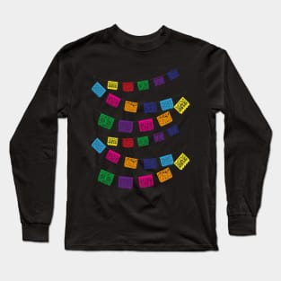 Papel picado mexican banner fiesta handmade party decorations cinco de mayo Long Sleeve T-Shirt